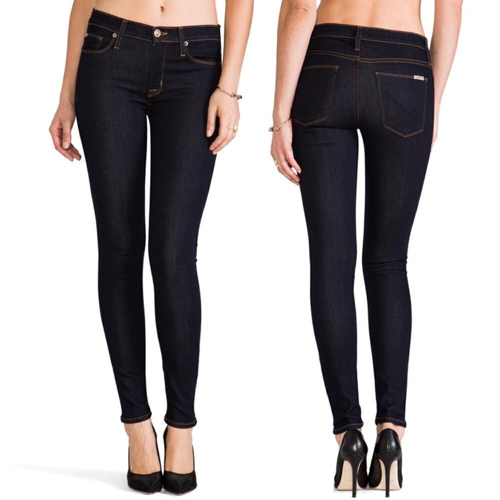 Hudson Jeans Nico Super Skinny Ankle Jean Mid Rise Stretch Straight Leg 25